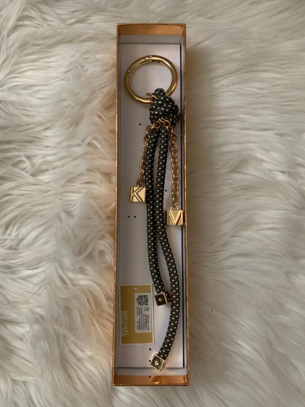 MICHAEL KORS Ivy Speckled Knotted Cord Bag Charm